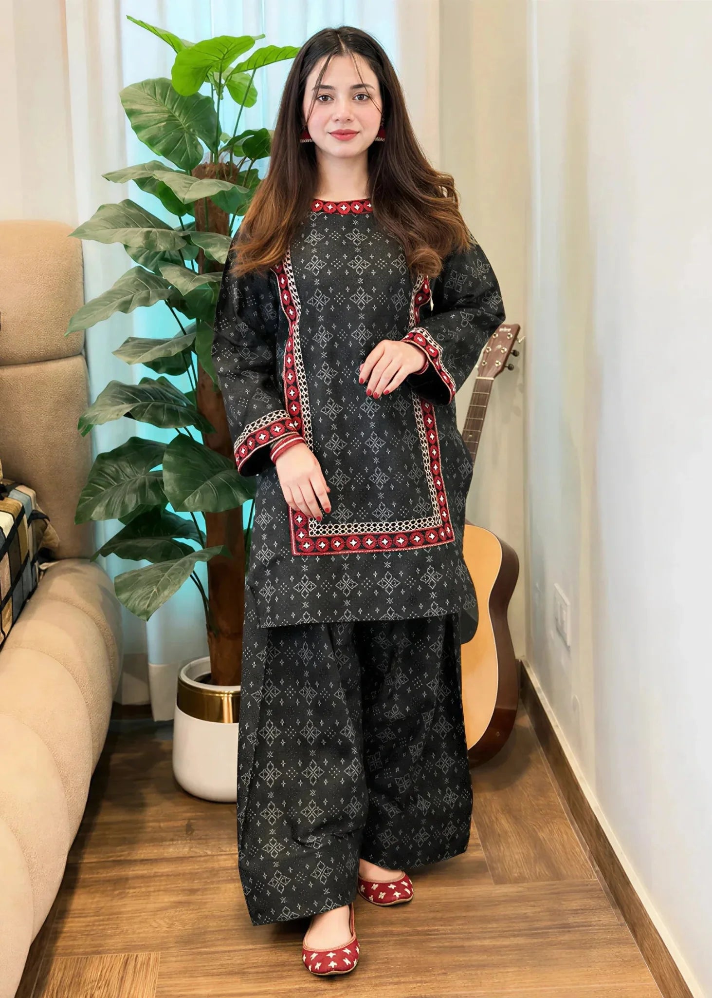 Midnight Riwaayat Embroidered Lawn 2 Piece Dhaga Pret