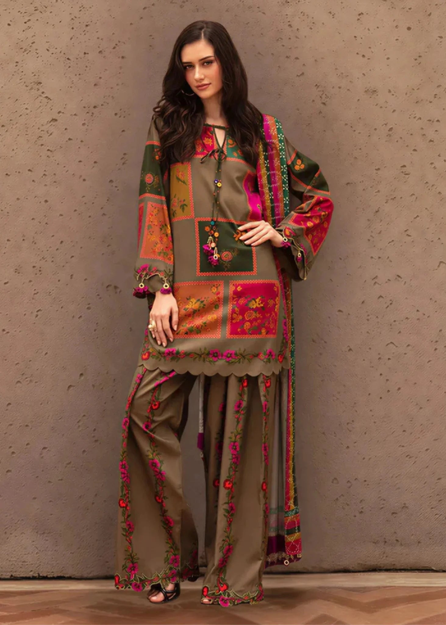 Maheen 3 Piece Dhaga Pret