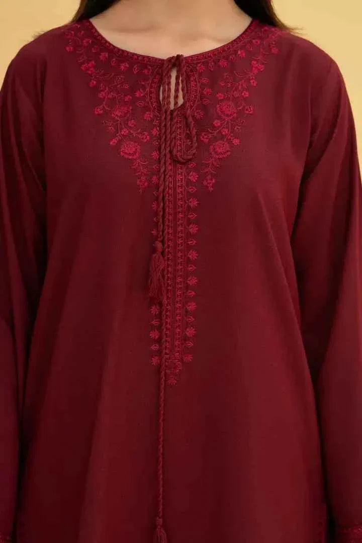 Maroon Rose Blossom 3 Piece