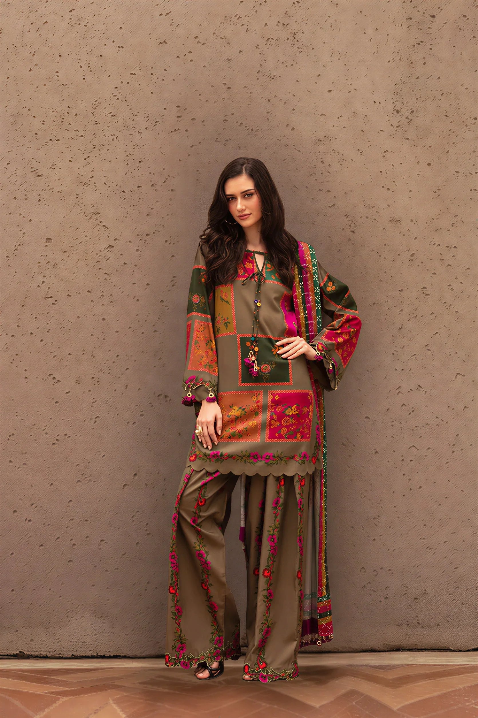 Maheen 3 Piece Dhaga Pret