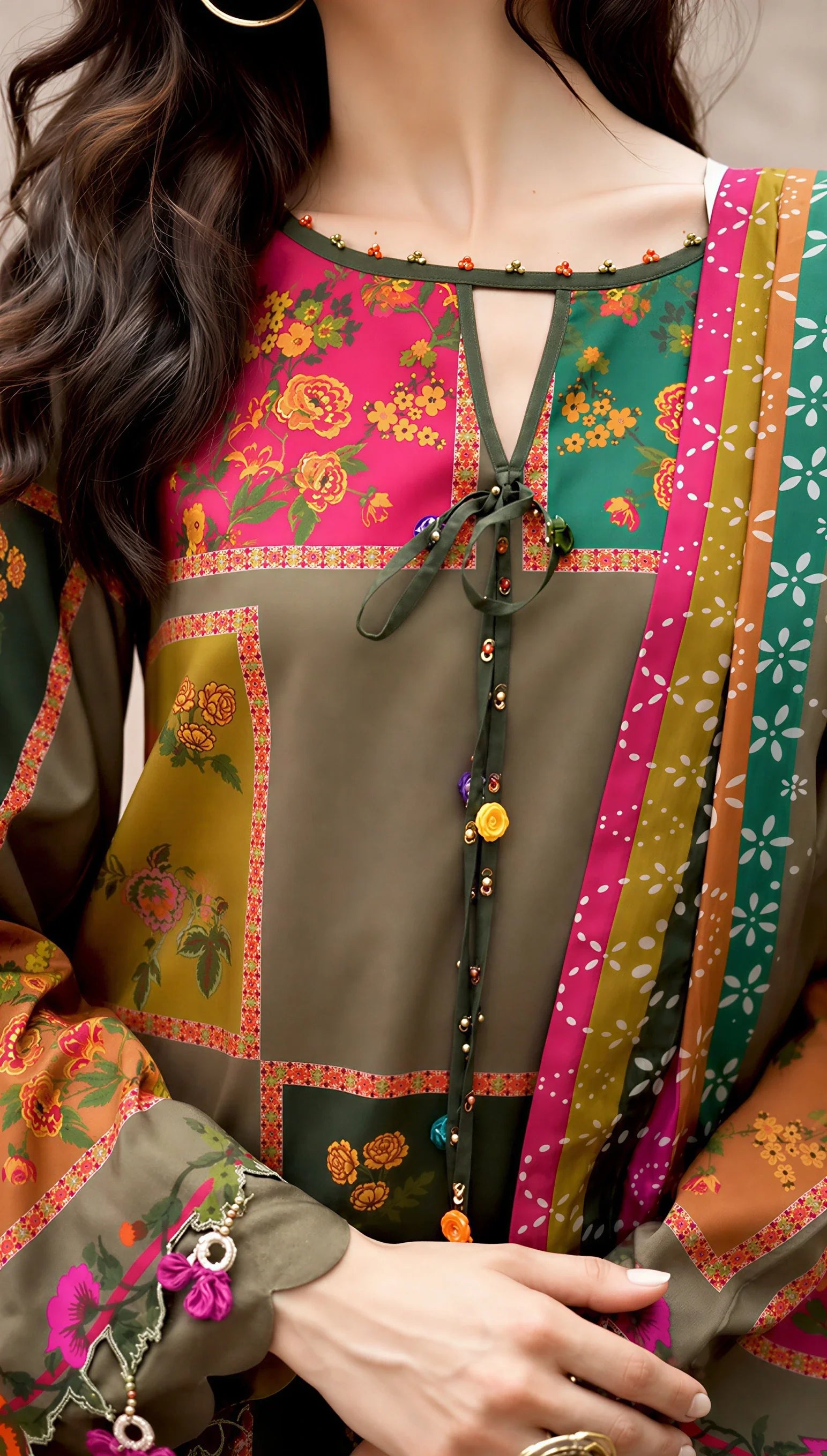 Maheen 3 Piece Dhaga Pret