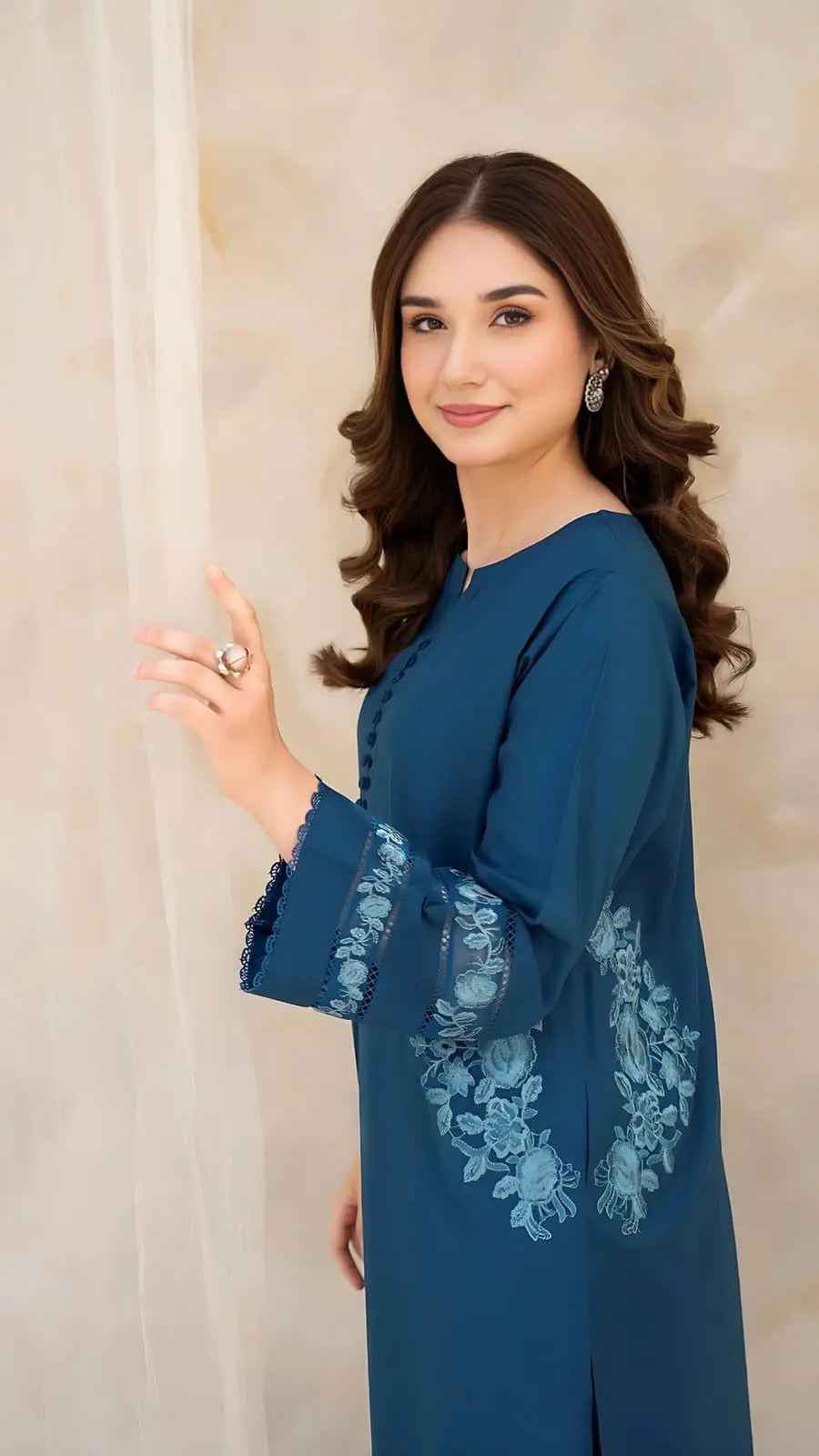Chic Pocket Embroidered 2 Piece
